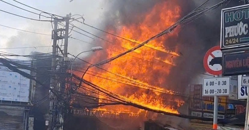 Hiện trường vụ cháy. (Ảnh: VietnamNet)