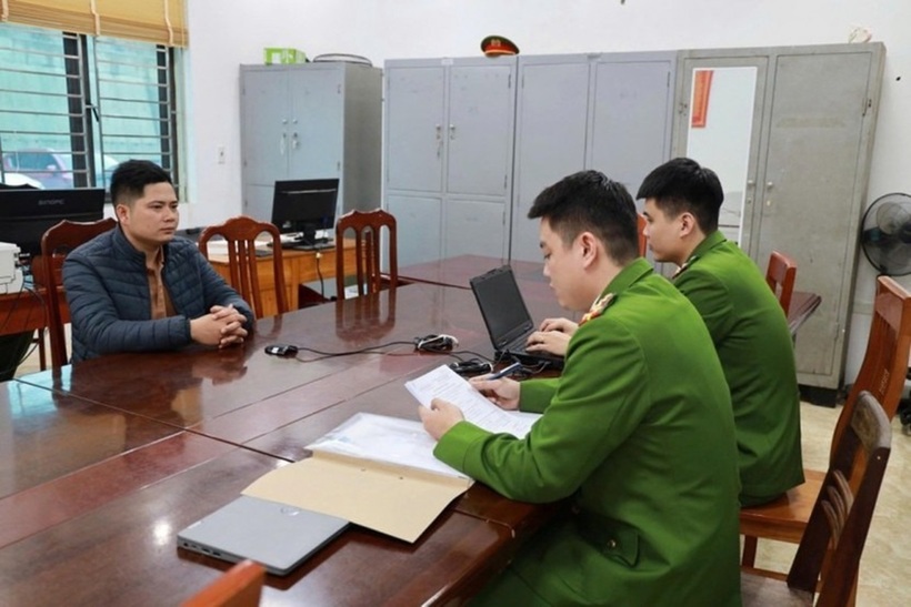 Bị can Triệu Văn Nội tại cơ quan công an. Ảnh: An ninh Thủ đô