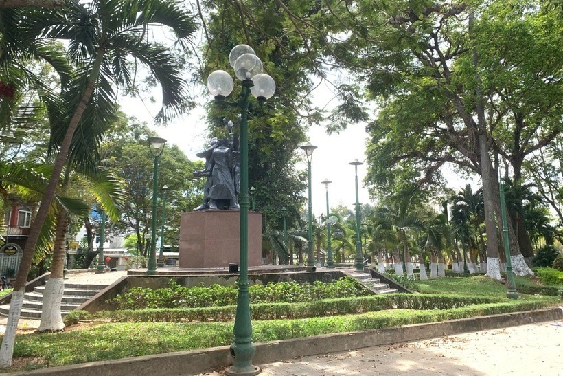 Công viên Giọt Nước nơi phát hiện người đàn ông tử vong. Ảnh: Dân Trí