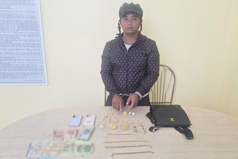 Đối tượng phá két sắt lấy trộm tài sản. Ảnh: Dân trí