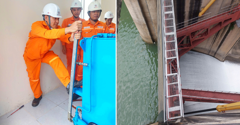 Vận hành đóng mở thử cửa van cung bằng tay