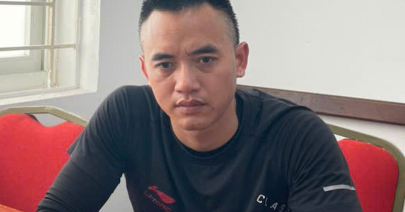 Nam tài xế tại cơ quan công an. (Ảnh: Vũ Liễu)