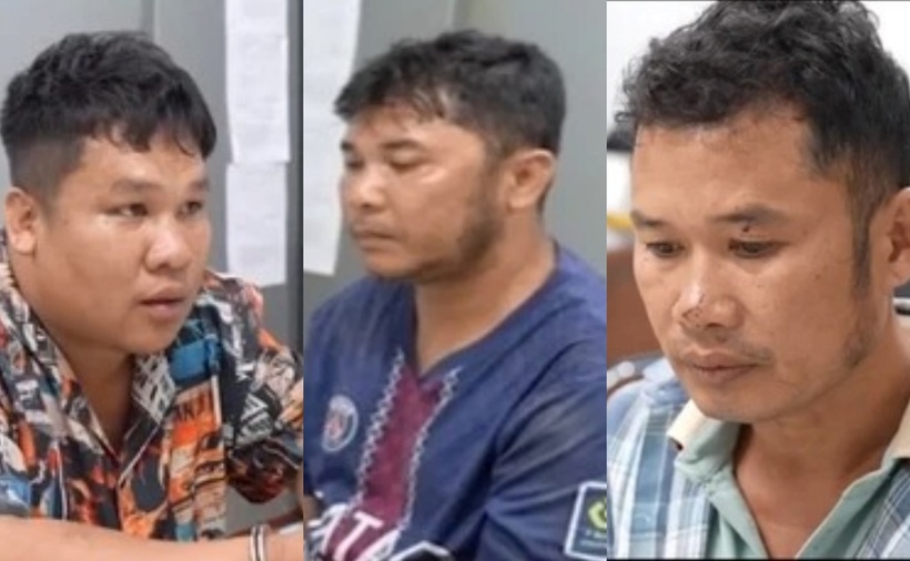 Công an lấy lời khai, sàng lọc để xác định vai trò của nhóm cầm đầu gồm Tuấn, Nhịn và Dương. (Ảnh: Công an TP.HCM)
