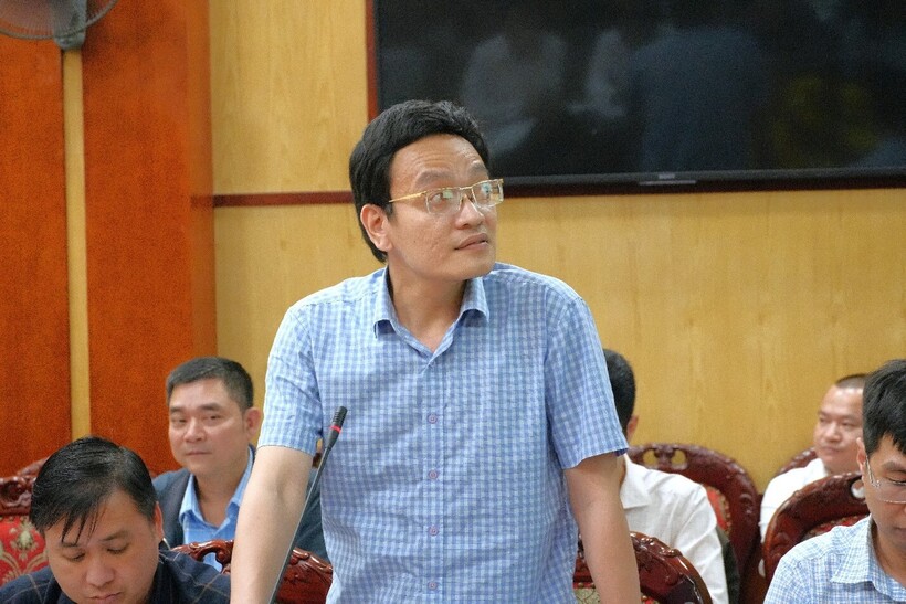 Đại diện lãnh đạo địa phương có dự án đi qua phát biểu tại buổi làm việc