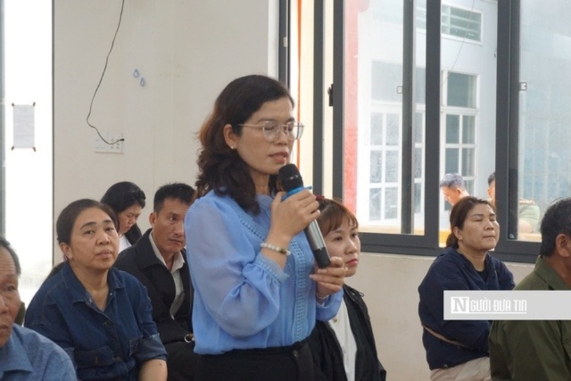 Cử tri Võ Thị Mỹ Thuận (khu phố Lý Hòa) nêu kiến nghị