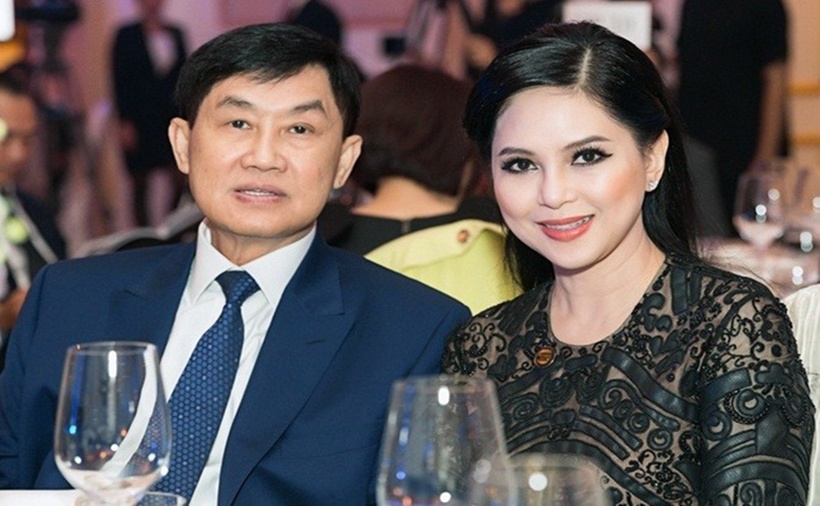 Bà Lê Hồng Thủy Tiên cùng chồng.