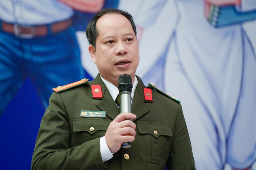 Trung tá Triệu Thành Đạt, chuyên viên chính Cục Đào tạo - Bộ Công an. Ảnh: VTC News