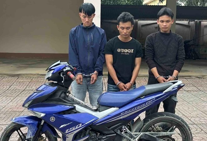 3 đối tượng cướp tài sản bị bắt giữ. Ảnh: Công an Hà Tĩnh