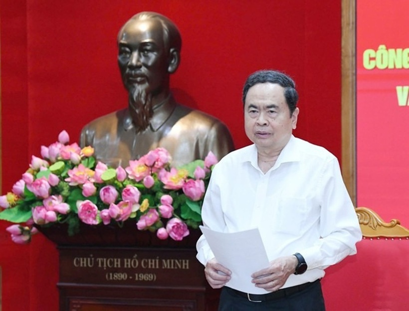 Chủ tịch Quốc hội Trần Thanh Mẫn phát biểu tại Hội nghị (Ảnh: Lâm Hiển).