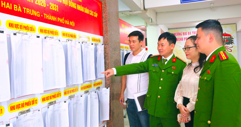 Công an Hà Nội chủ động bảo đảm tuyệt đối an ninh, an toàn cho bầu cử Quốc hội khóa XVI - 4