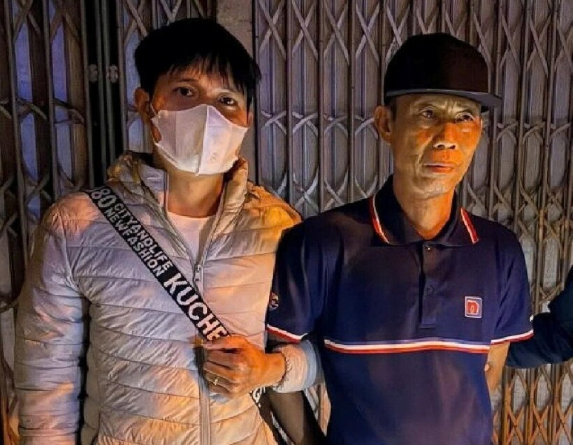 Đối tượng truy nã Phạm Anh Huân (phải). Ảnh: Công an tỉnh Hưng Yên