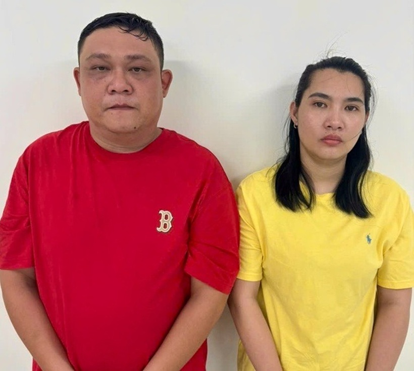 Vợ chồng Phan Anh Duy và Phạm Thị Như Quỳnh trong vụ án giả danh công an để lừa đảo. Ảnh: Thanh Niên