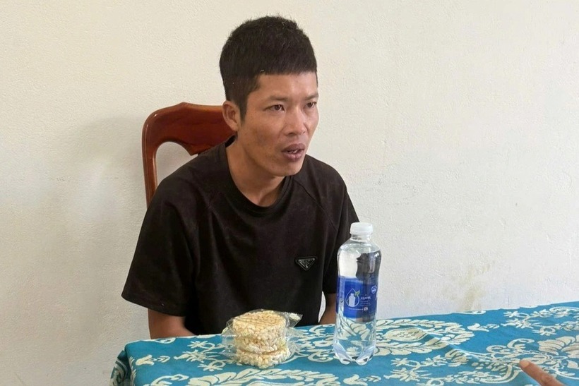 Trương Văn Giang tại cơ quan công an (Ảnh: Công an tỉnh Quảng Ngãi).