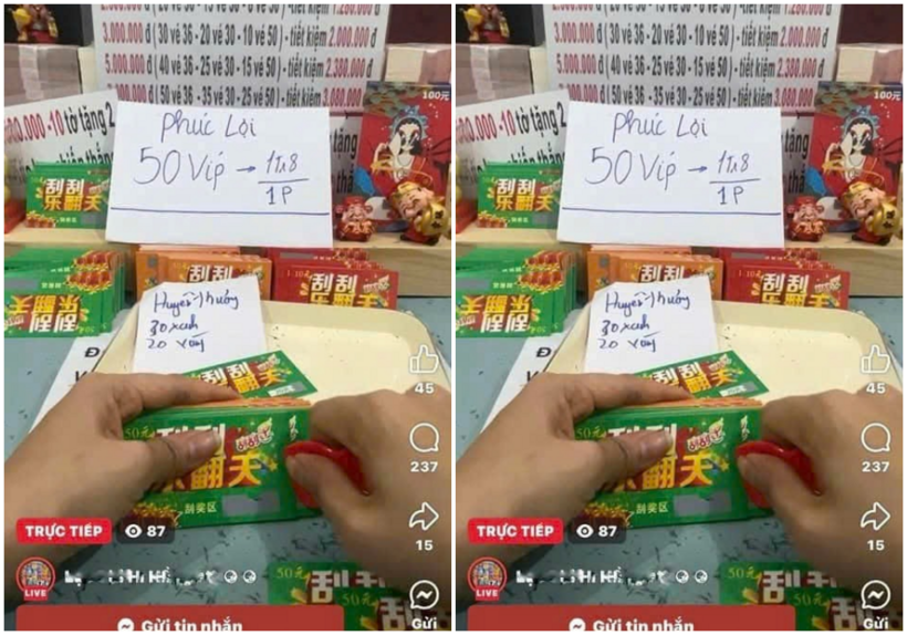 Công an cảnh báo chiêu trò lừa đảo "cào vé số hộ" trên livestream