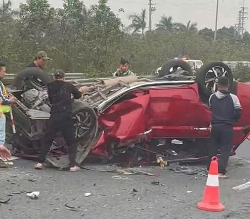 Hiện trường vụ tai nạn. Ảnh: Lao động