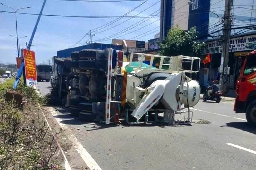 Hiện trường vụ tai nạn. Ảnh: PLO.