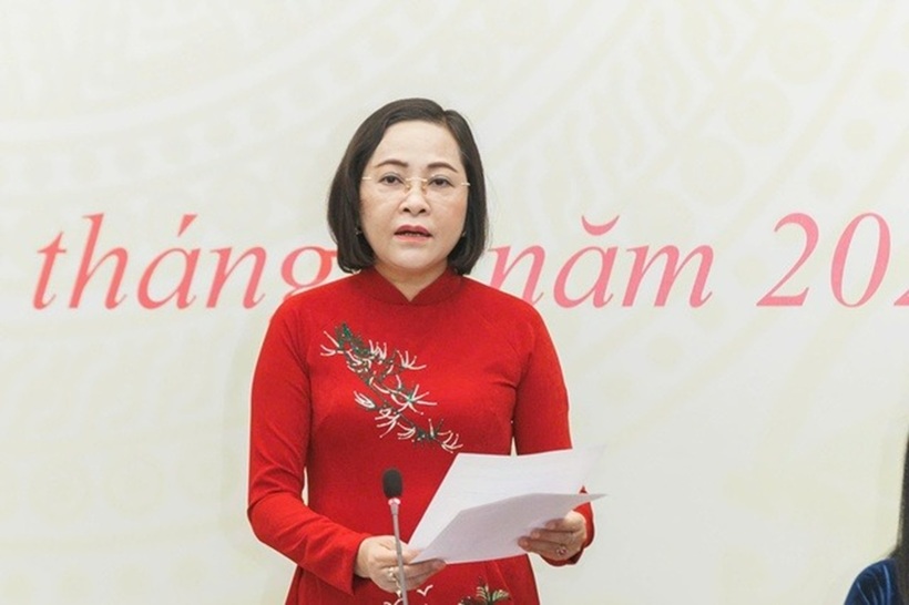 Phó Chủ tịch Quốc hội Nguyễn Thị Thanh, Ủy viên Hội đồng Bầu cử quốc gia, Phó Trưởng Tiểu ban Nhân sự thuộc Hội đồng Bầu cử quốc gia (Ảnh: Quang Vinh).