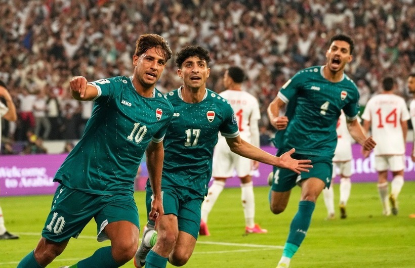 Iraq đã vượt qua UAE ở vòng loại cuối cùng của châu Á, để giành quyền vào vòng play-off liên lục địa. Ảnh: Getty.