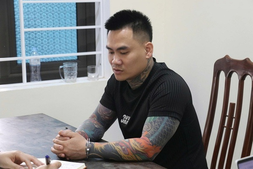 Trần Hữu Giáp bị bắt giữ. Ảnh: Công an Nghệ An
