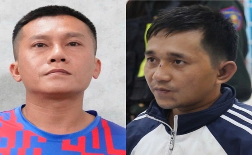 Nghi phạm Phạm Anh Tài (trái) và Lê Văn Ân. (Ảnh: Công an tỉnh Gia Lai)