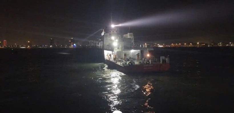 Hình ảnh tàu SAR tại hiện trường (Cù Lao Chàm).