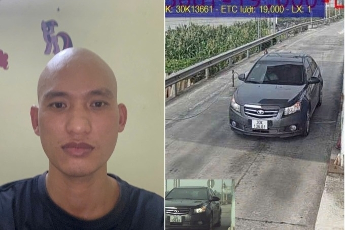Chân dung nghi phạm và chiếc xe dùng để bỏ trốn. Ảnh: VnExpress