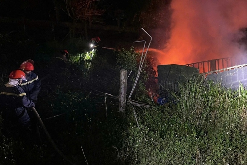 Hiện trường vụ tai nạn. Ảnh: Báo Dân trí.