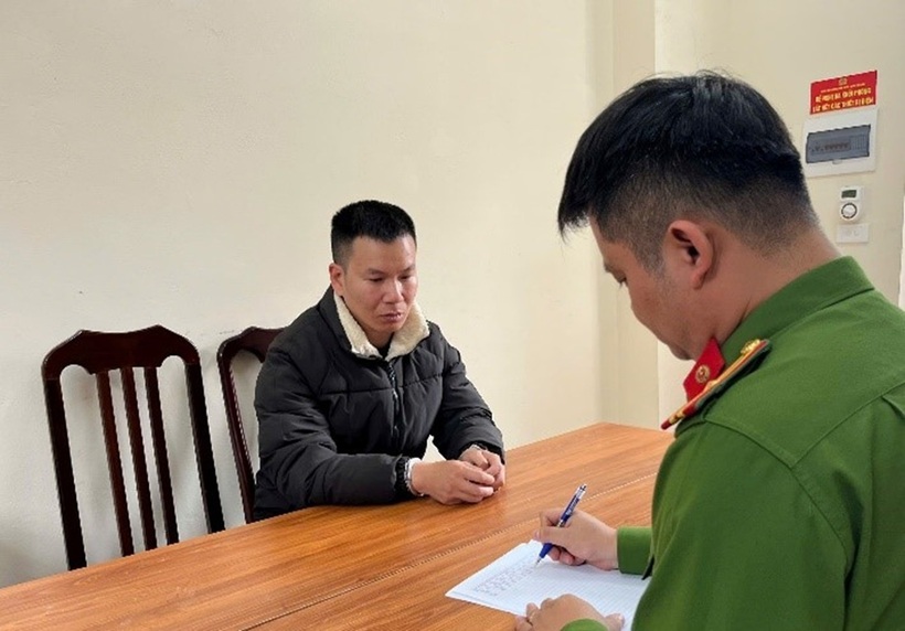 Hà Tuấn Linh bị bắt. Ảnh: Công an Hà Nội