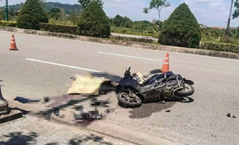 Hiện trường vụ tai nạn. Ảnh: Thanh Niên