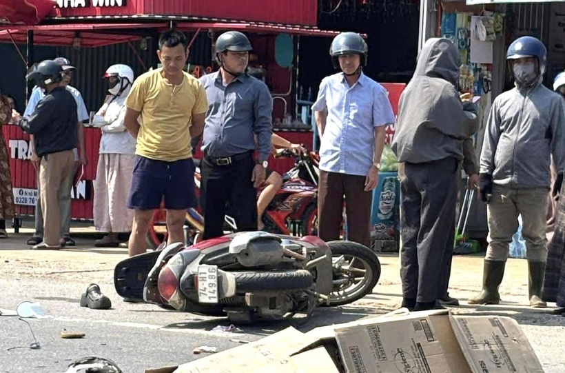 Hiện trường vụ tai nạn. Ảnh: Báo Pháp luật.