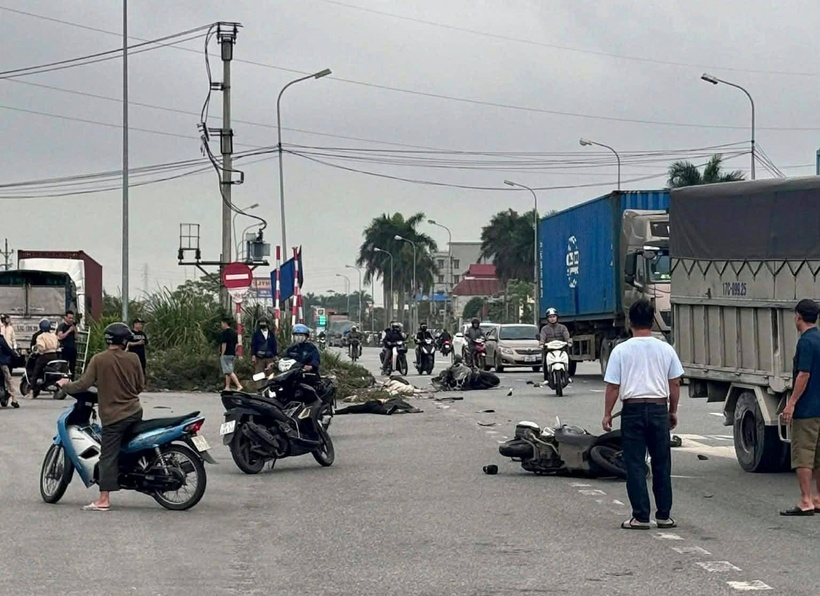 Hiện trường vụ tai nạn. Ảnh: Vietnamnet.