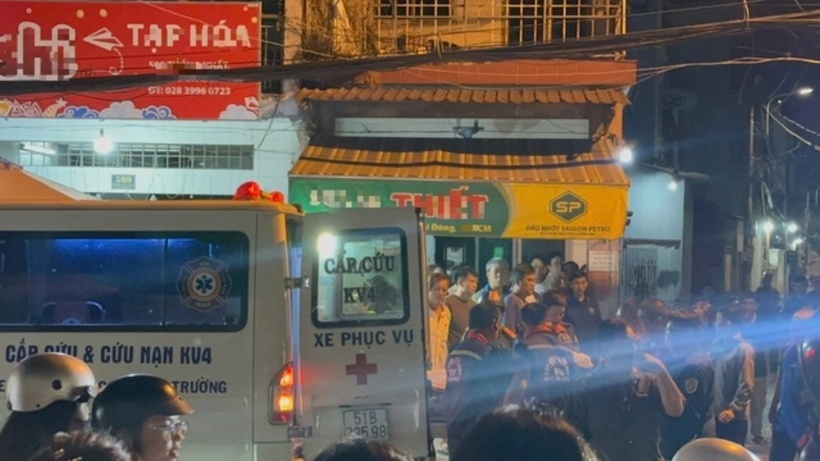 Lực lượng chức năng có mặt tại hiện trường. (Ảnh: Thanh niên)