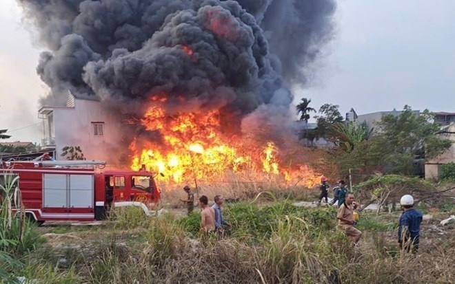 Hiện trường vụ cháy. (Ảnh: Lao động)