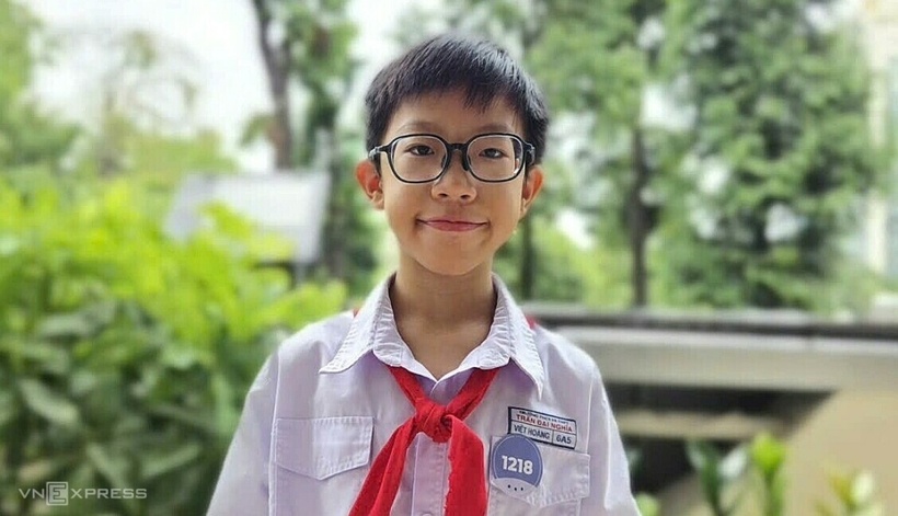Trần Việt Hoàng, học sinh lớp 6 trường THCS-THPT Trần Đại Nghĩa. Ảnh: VnExpress