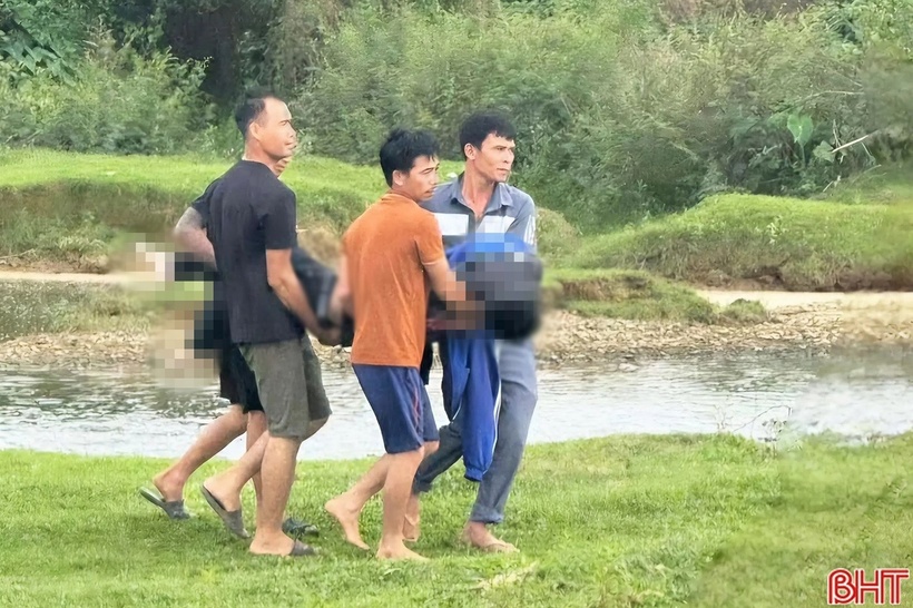 Em N. tử vong do đuối nước. Ảnh: Báo Hà Tĩnh.