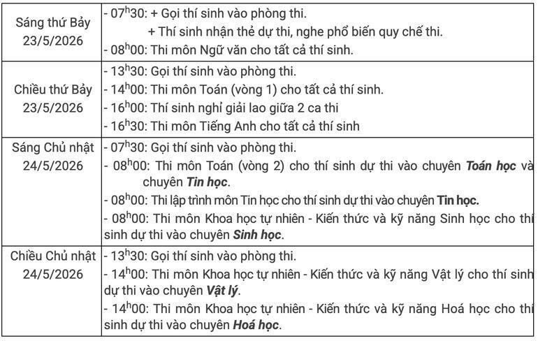 Trường chuyên "hot" hàng đầu Hà Nội công bố lịch thi vào lớp 10 THPT 2026 - 1