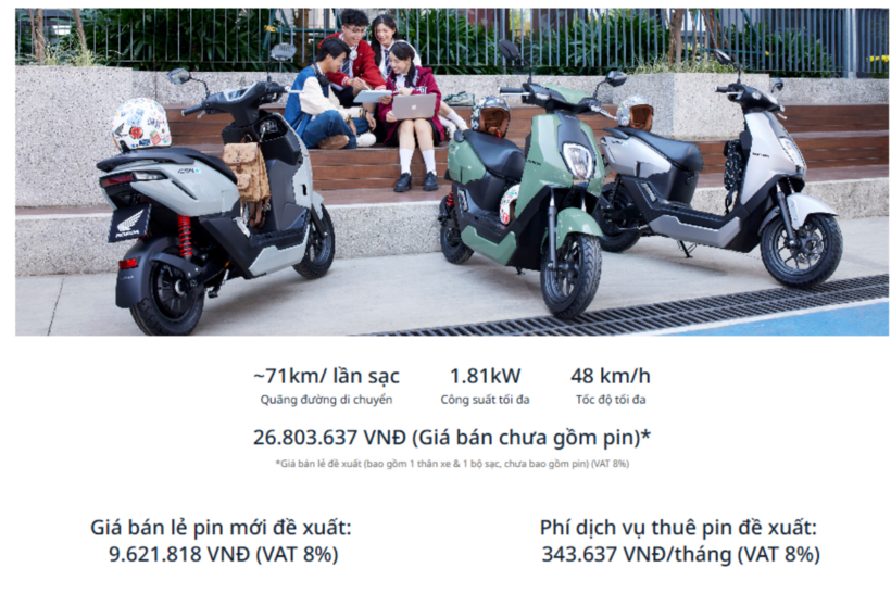 Thông tin về Honda ICON e. (Ảnh: Honda)