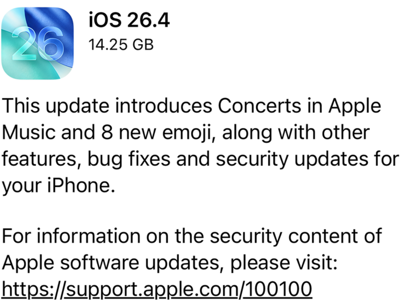 Apple vừa phát hành bản cập nhật iOS 26.4