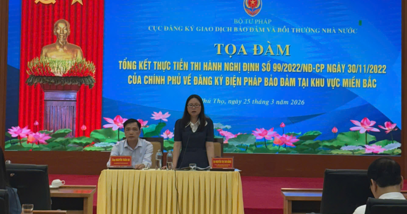 Tọa đàm Tổng kết thực tiễn thi hành Nghị định số 99/2022/NĐ-CP ngày 30/11/2022 của Chính phủ về đăng ký biện pháp bảo đảm tại khu vực miền Bắc.