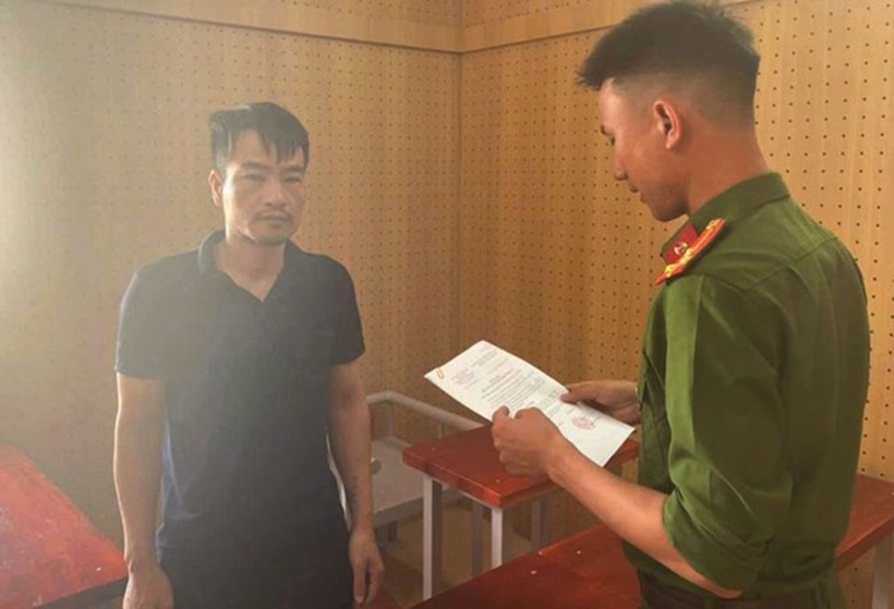 Khởi tố đối tượng Trần Xuân Đăng. Ảnh: Công an Hà Tĩnh