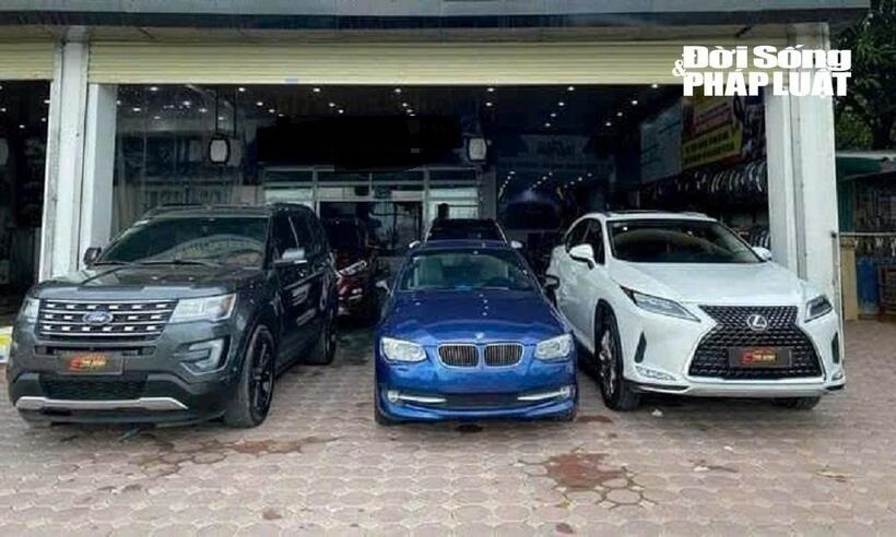 Một showroom ô tô cũ tại Hà Nội tình trạng vắng khách tại thời điểm ghi nhận.