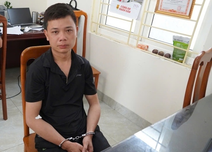 Nguyễn Ngọc Đạo tại trụ sở cơ quan công an. Ảnh: Người lao động