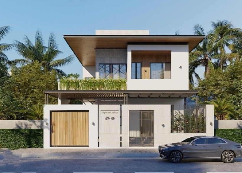 Khi ngắm nhìn tổng thể ngôi nhà mái bằng này, ấn tượng đầu tiên đó chính là sự chắc chắn và vuông vức. Công trình thiết kế gọn gàng, đơn giản sẽ là sự lựa chọn tốt nhất cho căn nhà 500 triệu.