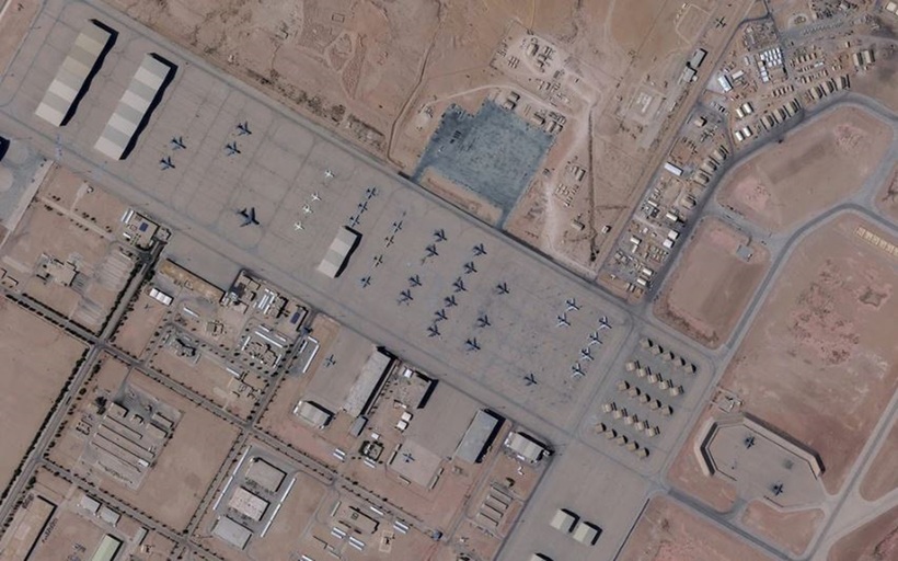 Vụ tấn công của Iran vào căn cứ không quân Prince Sultan làm bị thương 12 binh sĩ Mỹ và làm hư hại tới 5 máy bay tiếp nhiên liệu trên không. Ảnh: Planet Labs
