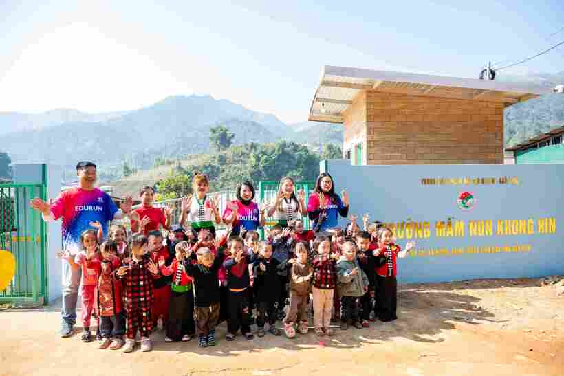 Trường Mầm non Khong Hin (tỉnh Điện Biên) được xây dựng từ nguồn quỹ Edurun 2024.