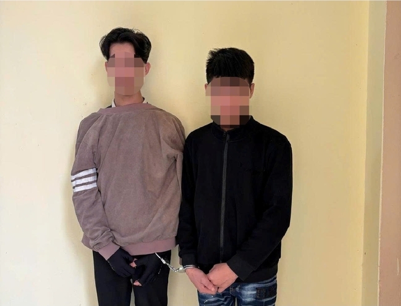 Đối tượng Lê Đại Doanh và Đoàn Văn Hiệu. Ảnh: Công an TP Hà Nội.