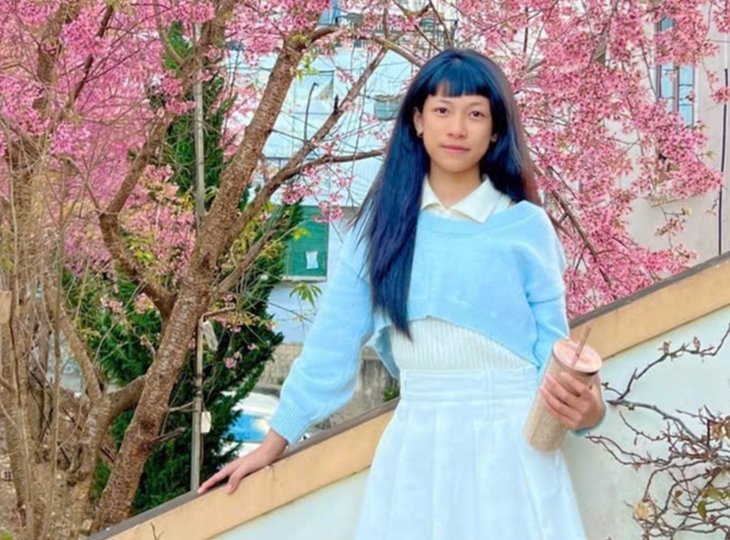 Nữ sinh T.M.B.Y (14 tuổi, phường Lâm Viên - Đà Lạt, tỉnh Lâm Đồng) - Ảnh: Tuổi trẻ