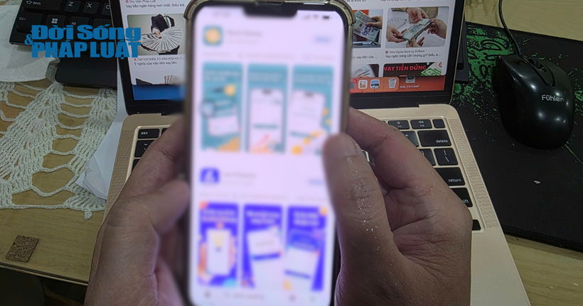 Một số ứng dụng cho vay tiền qua app.