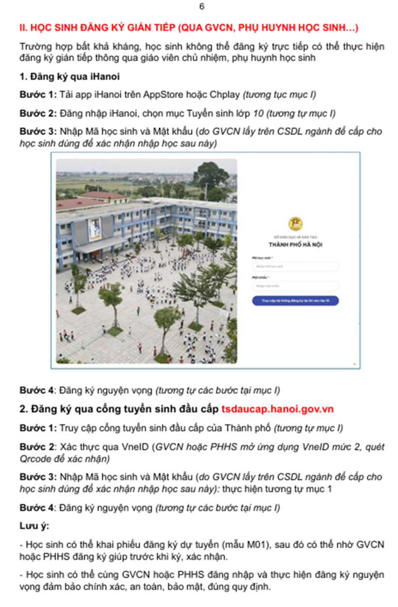 Hà Nội hướng dẫn cách thử đăng ký trực tuyến dự thi vào lớp 10 năm 2026, chi tiết ra sao? - 6