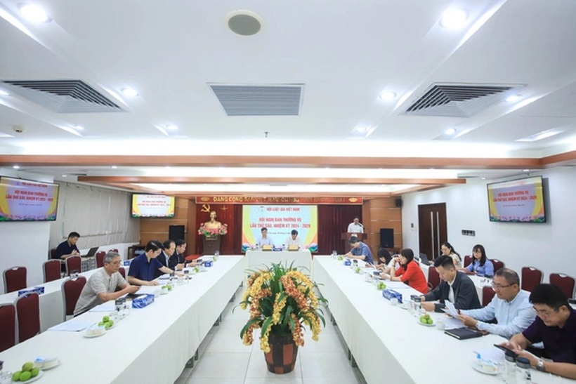Quang cảnh Hội nghị Ban Thường vụ Hội Luật gia Việt Nam lần thứ 6.